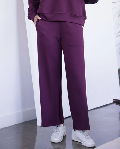 Butter Modal Port Side Stripe Wide Leg Pants