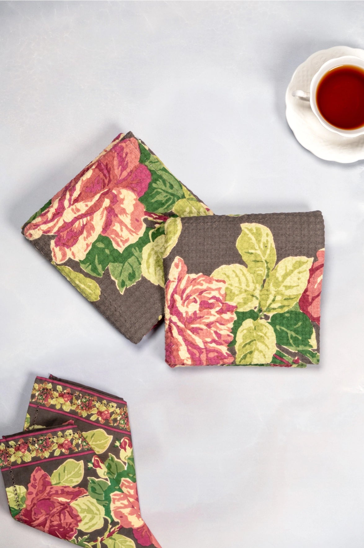 Austen Rose Mocha Tea Towel