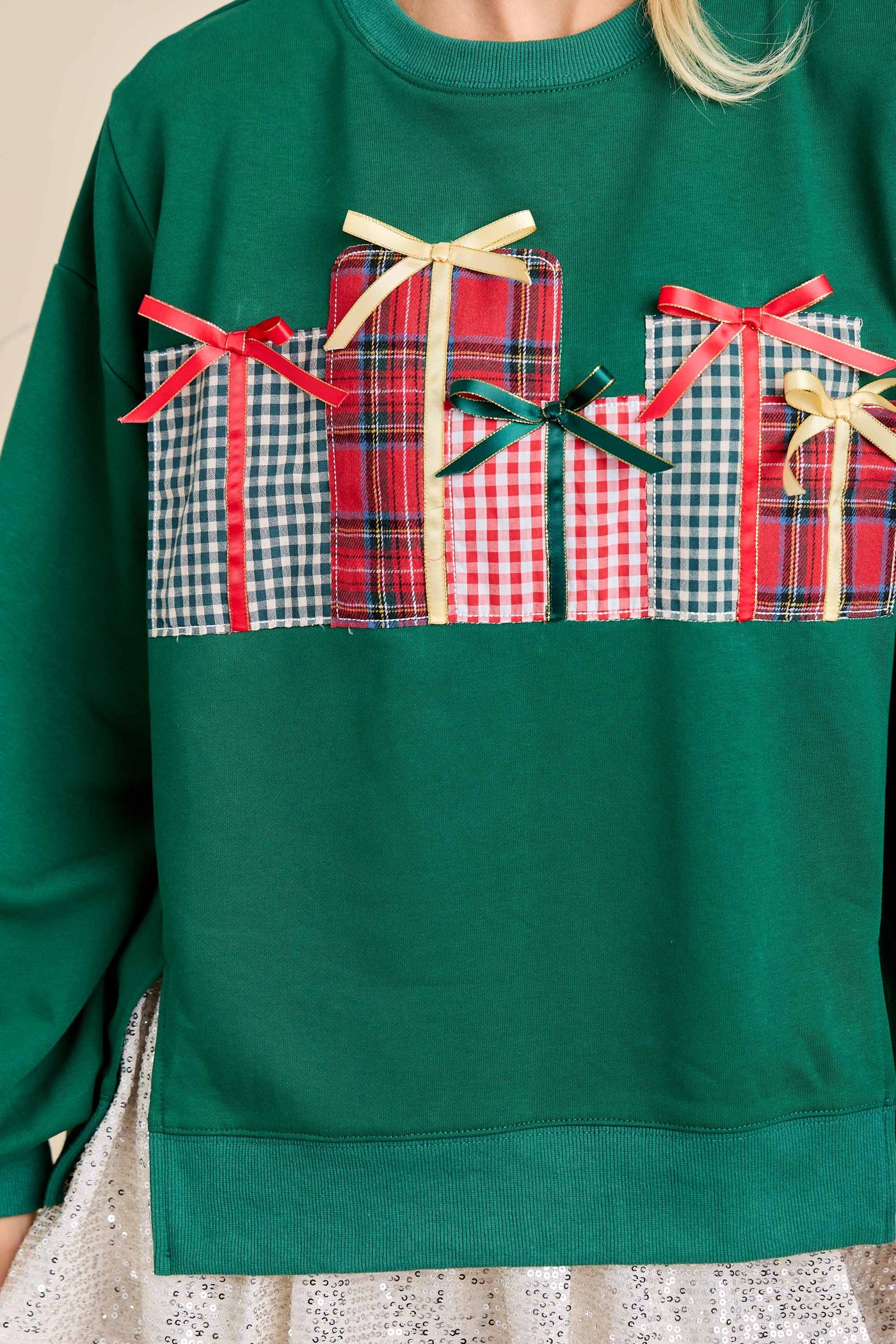 Patchwork Gift box Sweatshirt