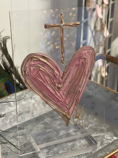The Painted Petal - Acrylic Heart