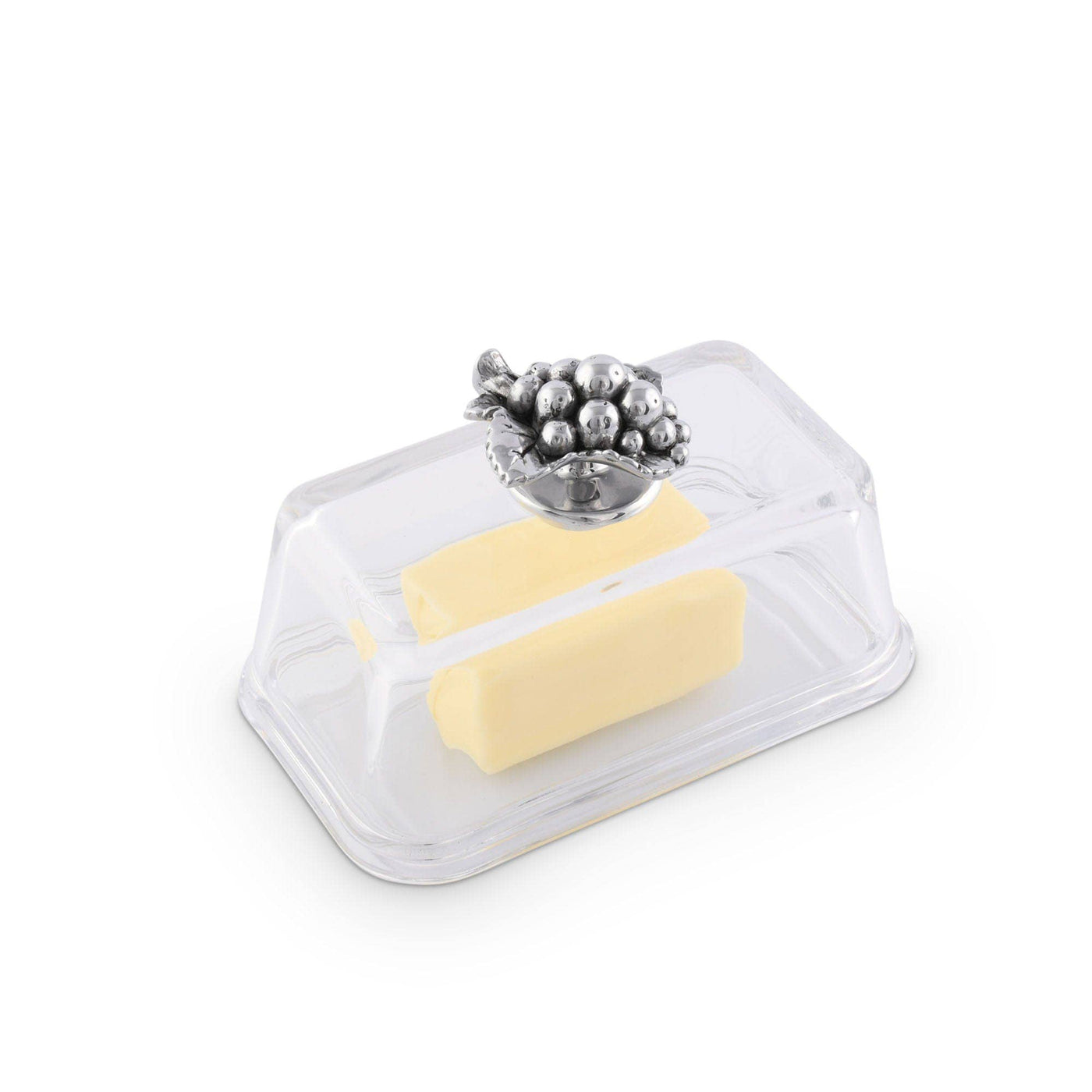 Grape Glass Butter Dish