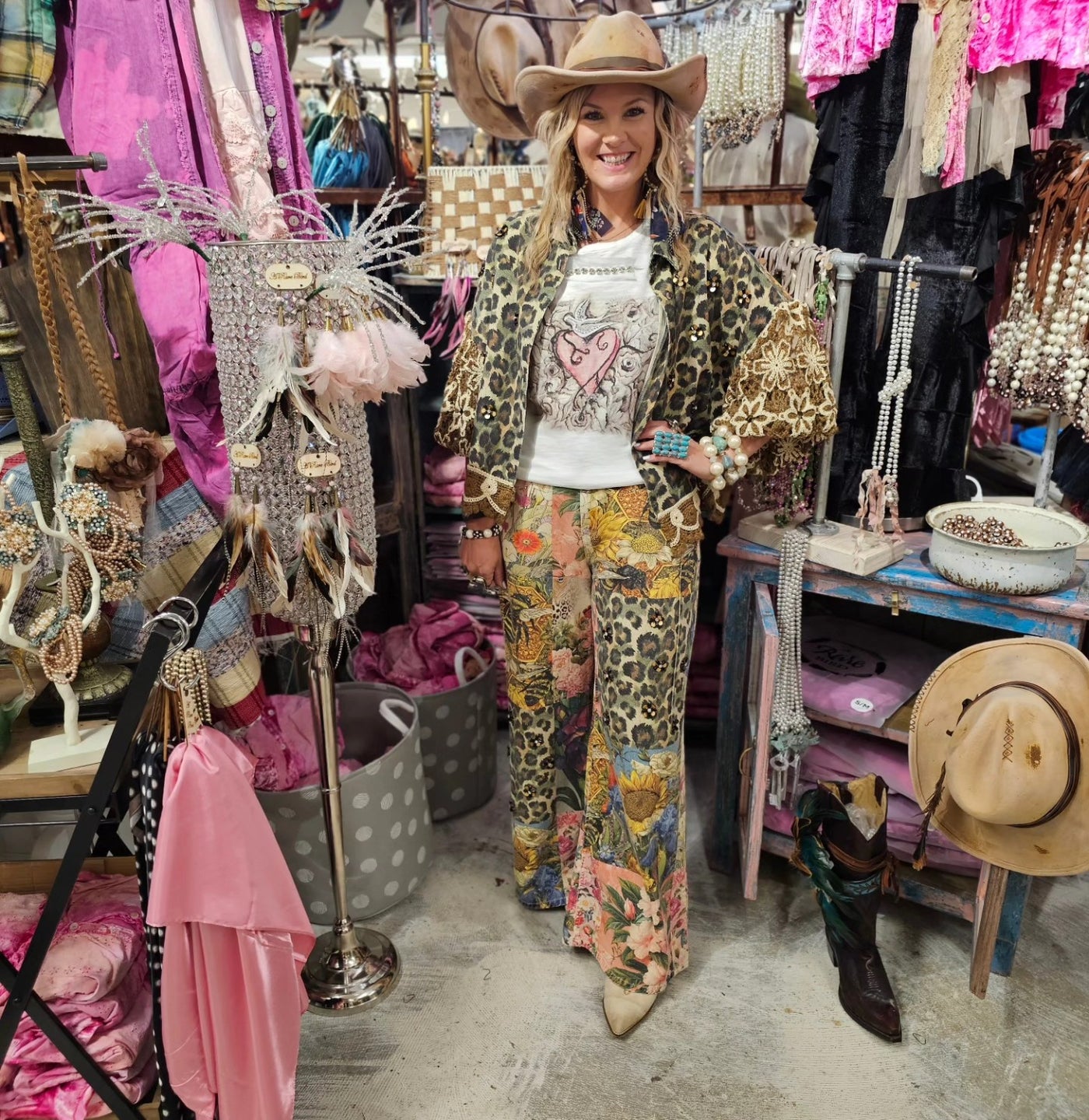 Leopard, Bees & Flowers Garden Pants