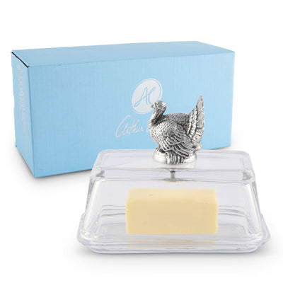 Turkey Glass Butter Dish