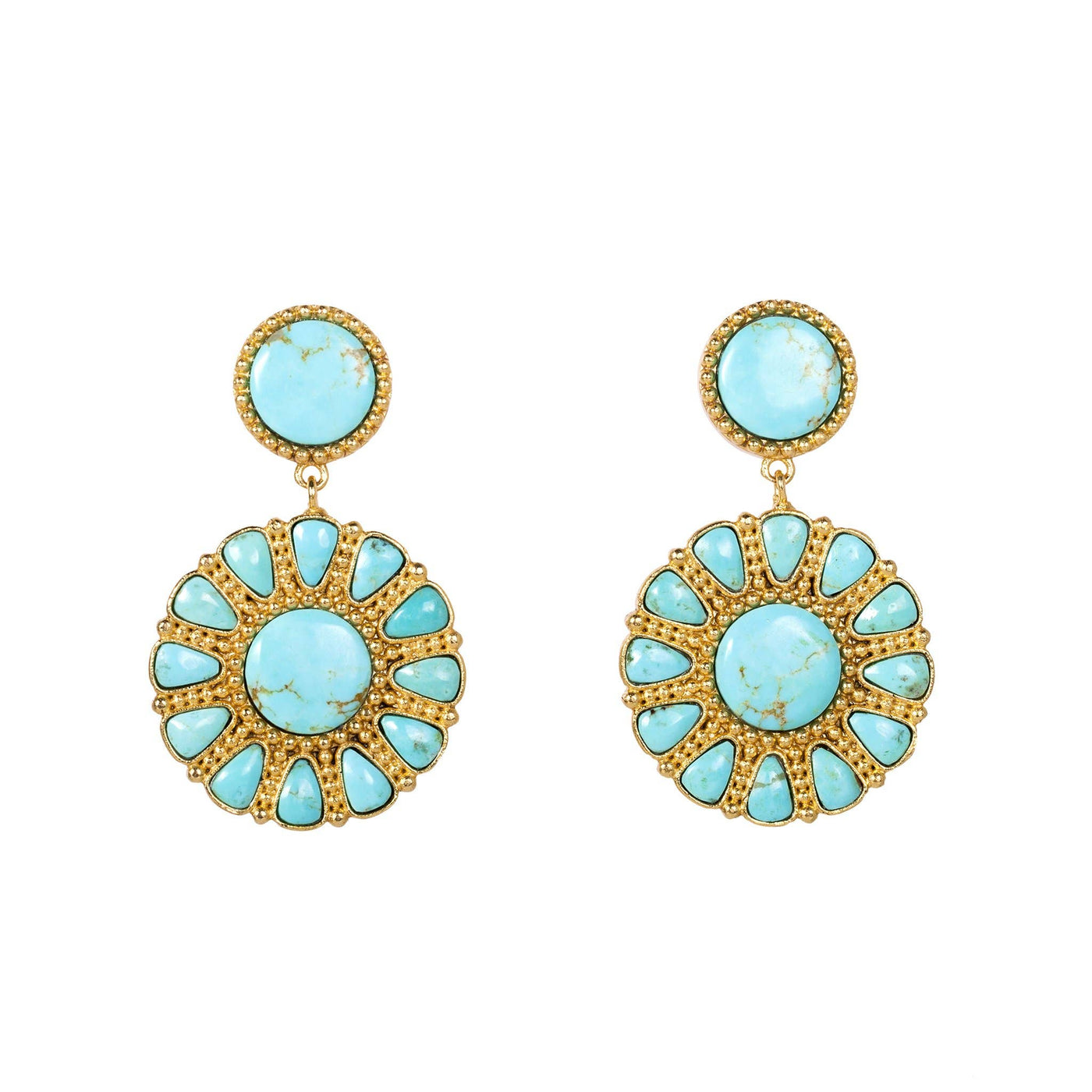 Turquoise Southwestern Statement Earring