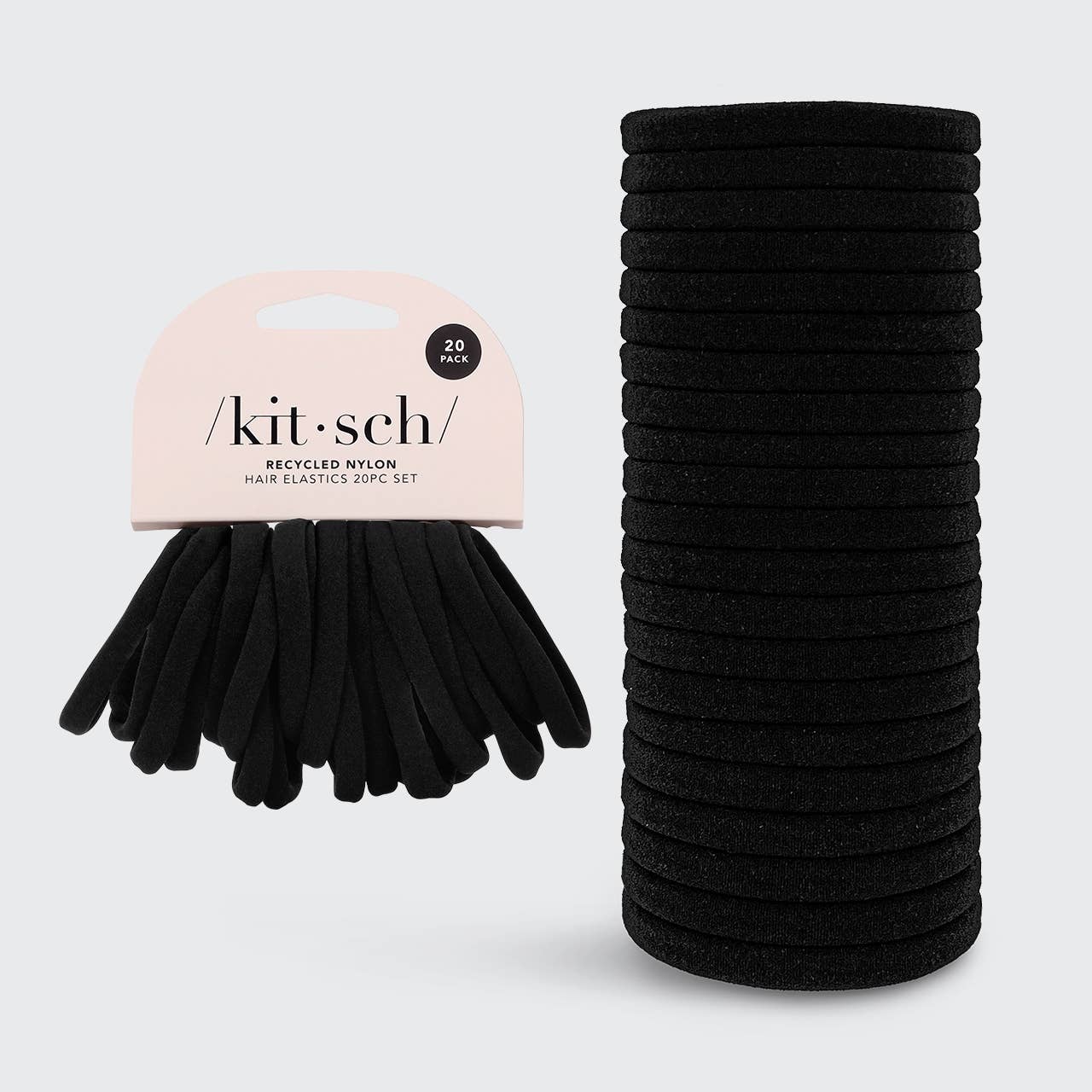 Eco-Friendly Black Nylon Elastics 20pc set