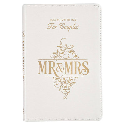 Mr. & Mrs. 366 Devotions for Couples White Faux Leather