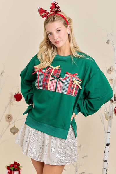 Patchwork Gift box Sweatshirt