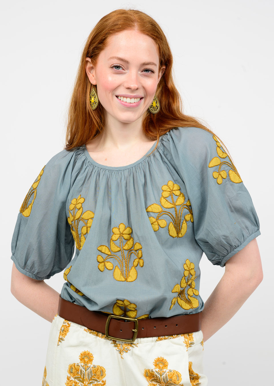 Peasant Fall Applique Top