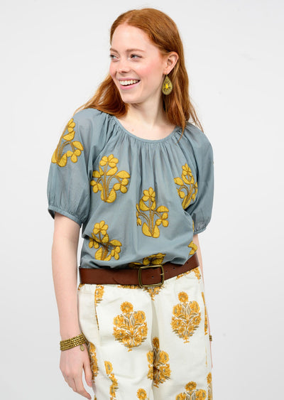 Peasant Fall Applique Top