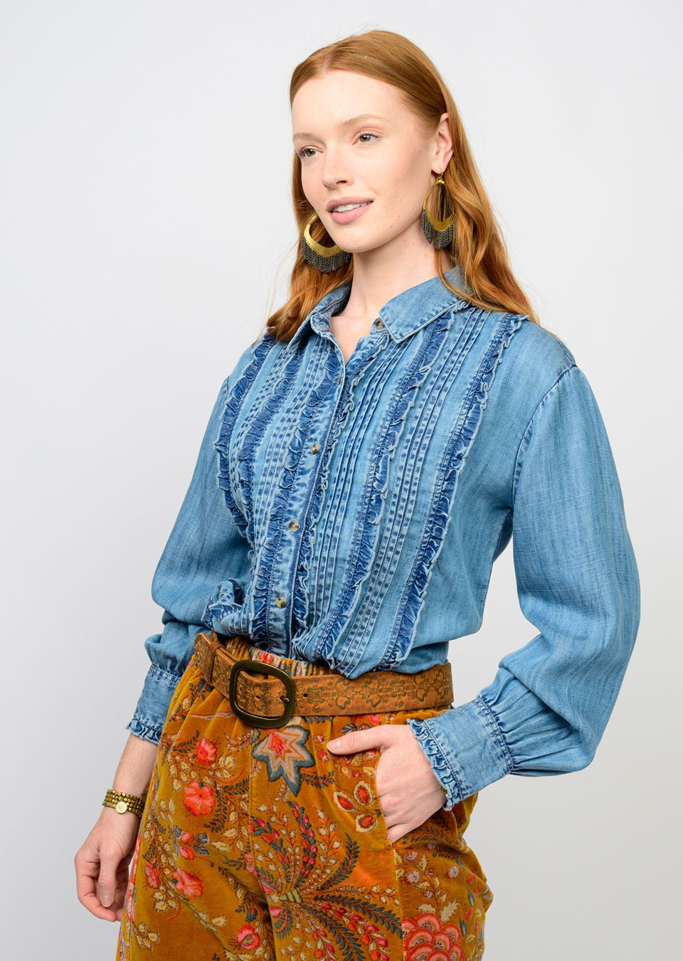 Indigo Tuxedo Denim Shirt