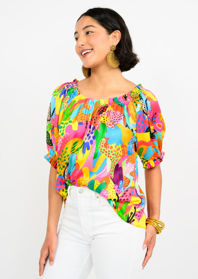 TROPICAL SATIN CACTUS TOP