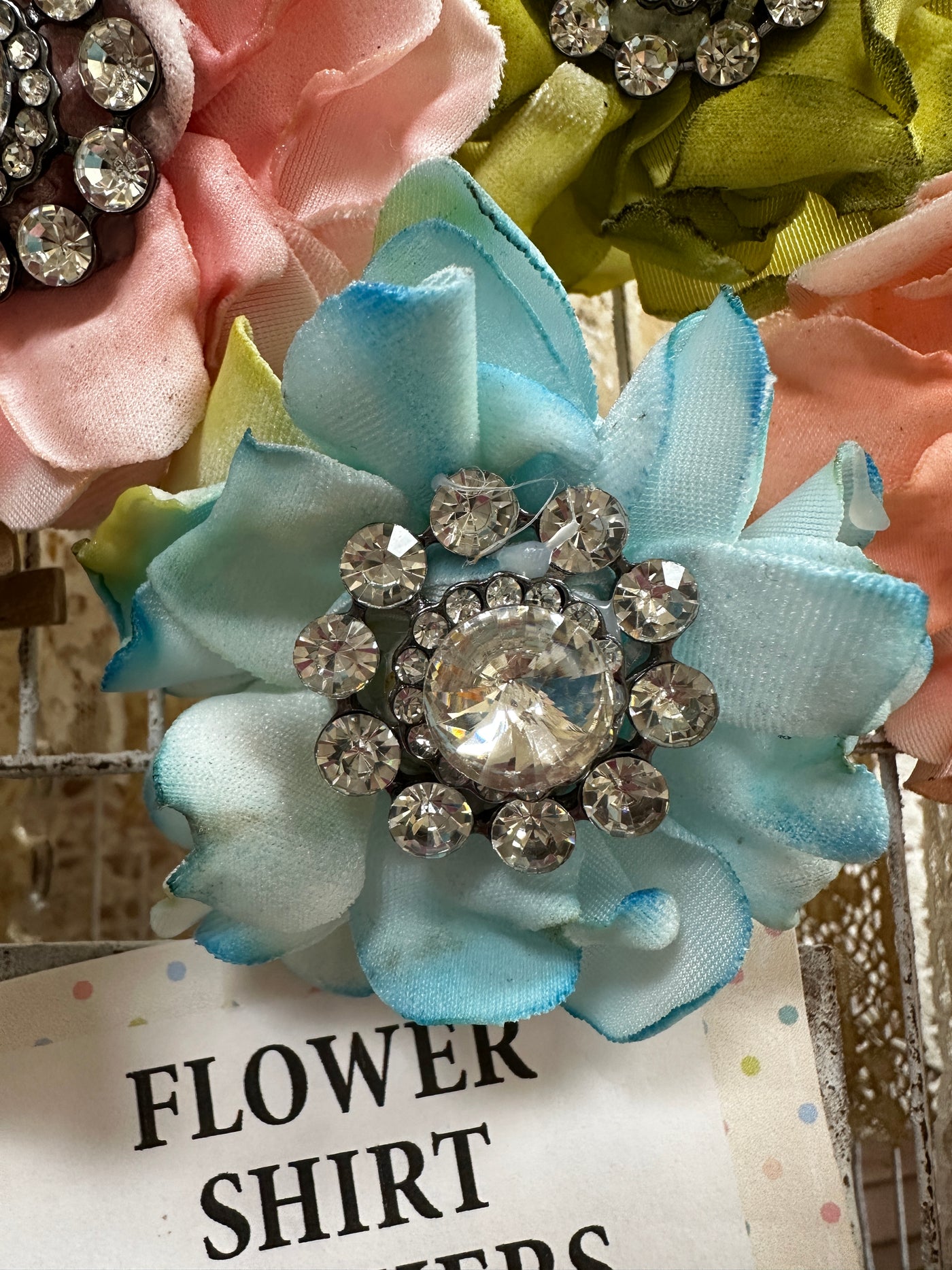 Bling Flower Shirt Slide