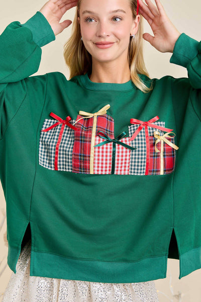 Patchwork Gift box Sweatshirt