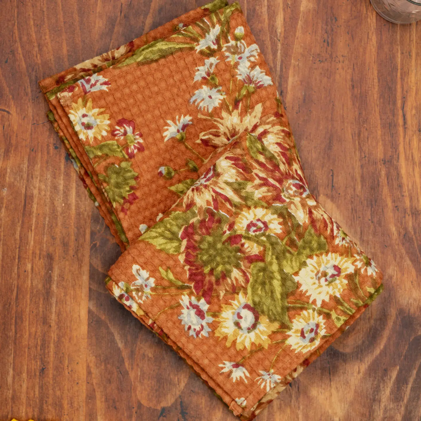 Marguerite Rust Tea Towel