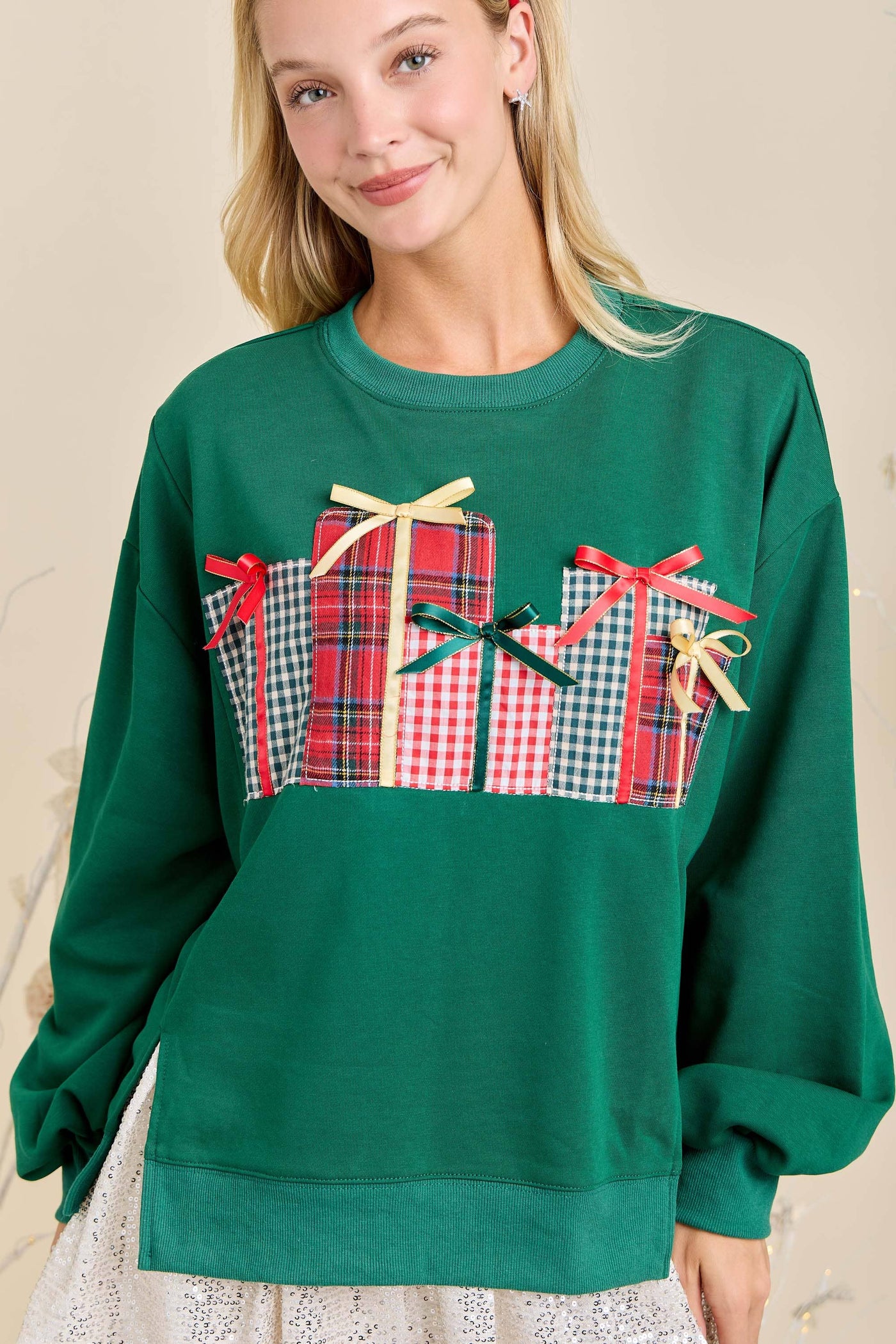 Patchwork Gift box Sweatshirt