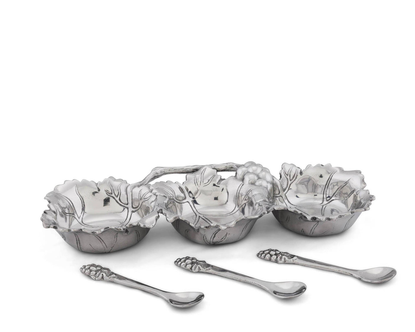 3 Bowl Grape Condiment Server