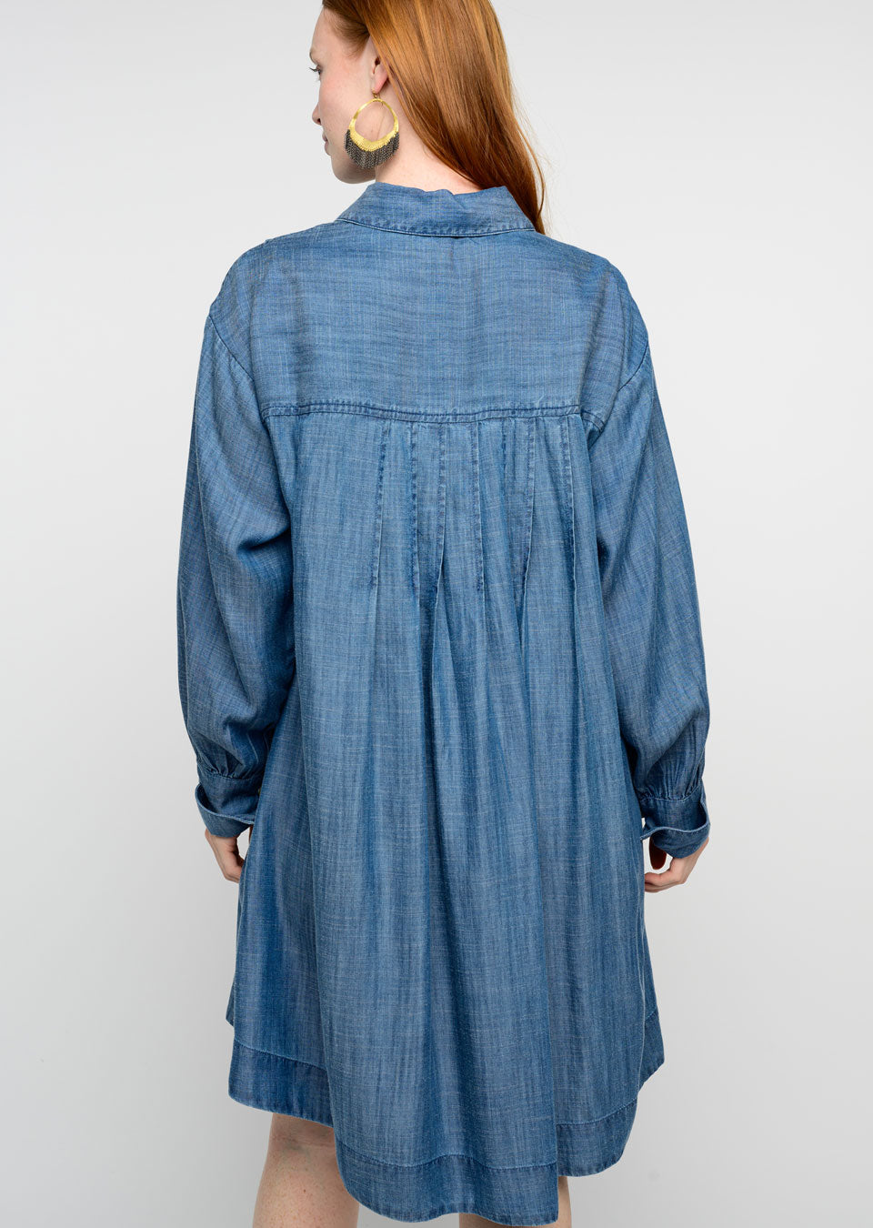 Indigo Tuck Dress