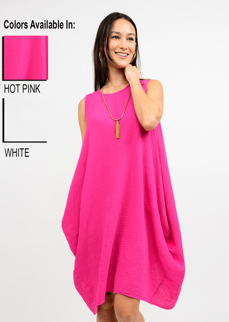 Hot Pink Shift and Flow Sundress