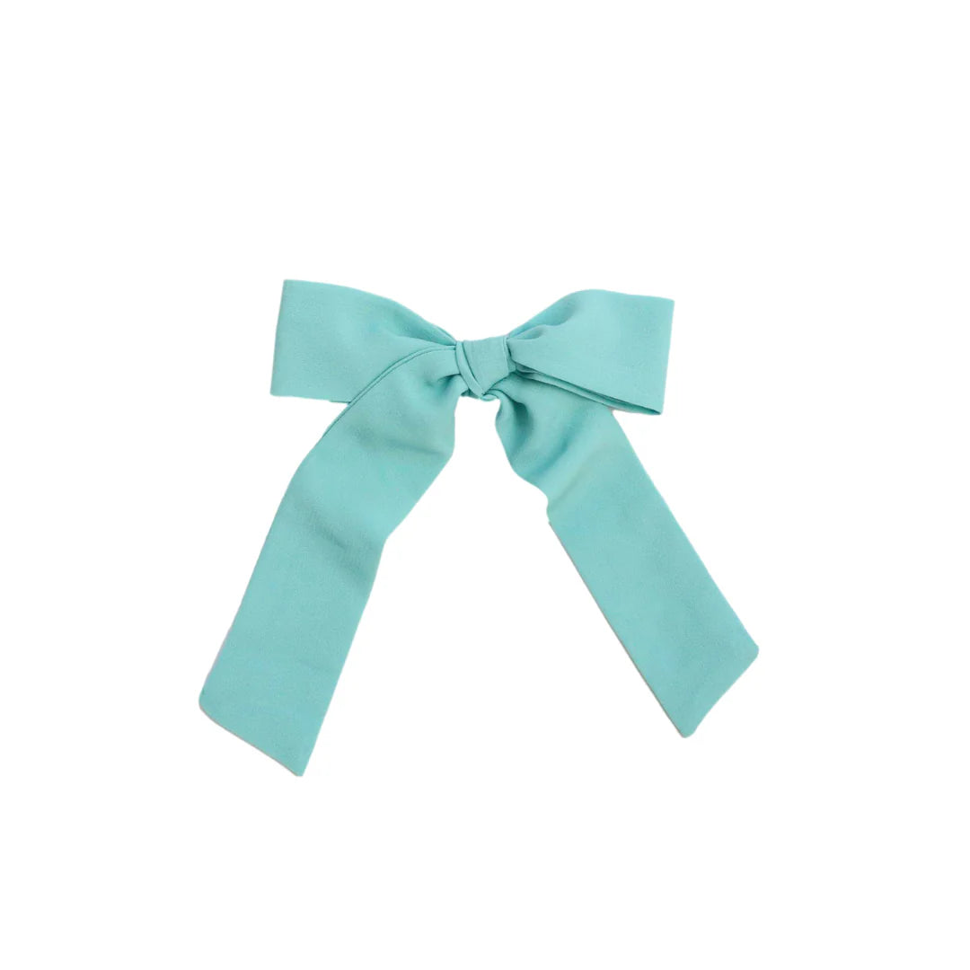 Long Tail Solid Mint Bow