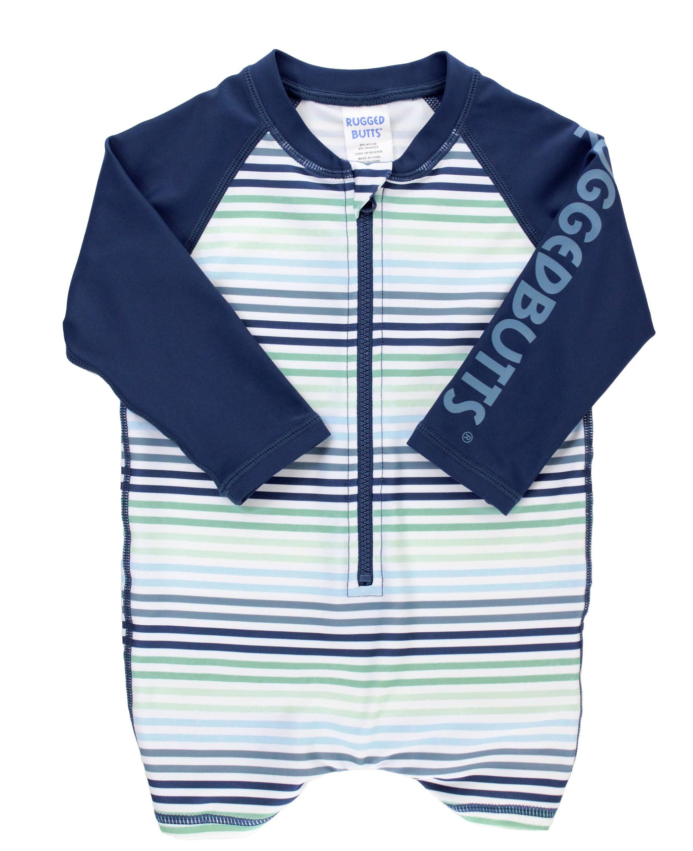 Boys Coastal Stripes One Piece Rash Guard