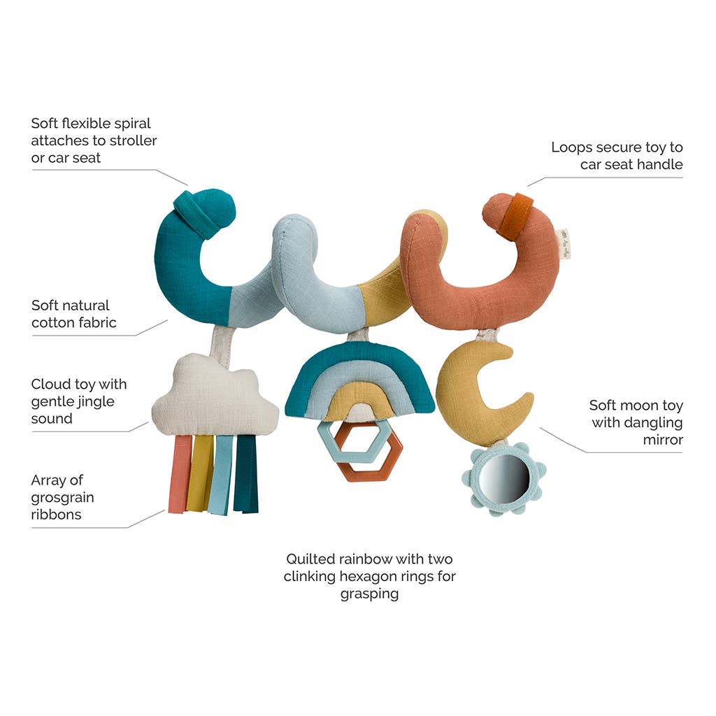 Rainbow Spiral Car Seat Activity Toy