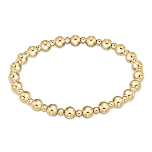 Enewton classic grateful pattern 6mm bead bracelet - gold