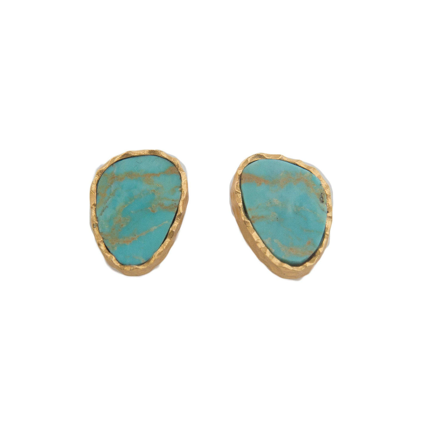 Natural Turquoise Stone Stud Earrings
