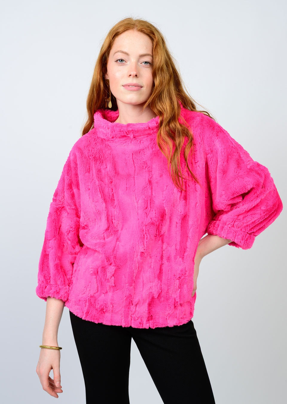 Cerise Faux Fur Popover
