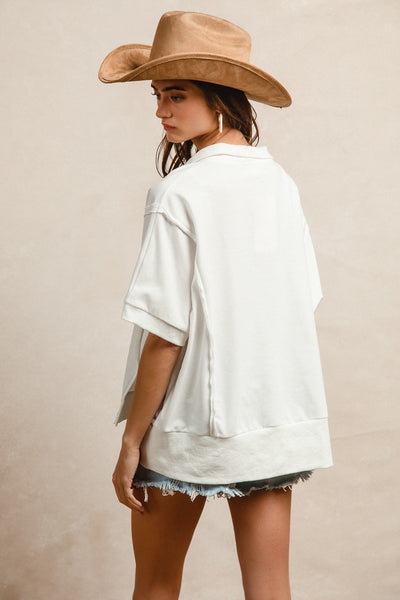 FRENCH TERRY USA PATCHED SHIRT