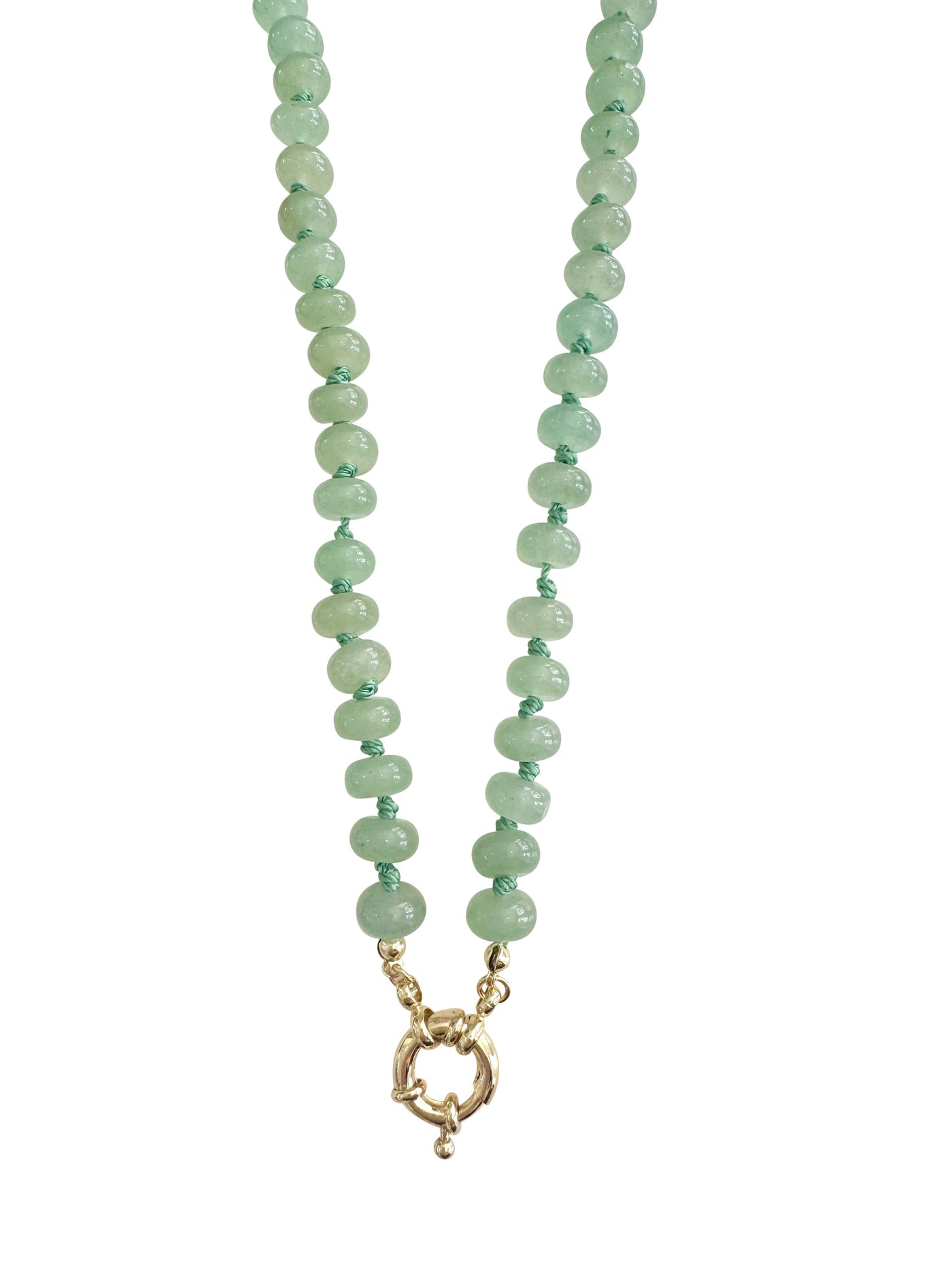 Bria Green Agate Stone Necklace