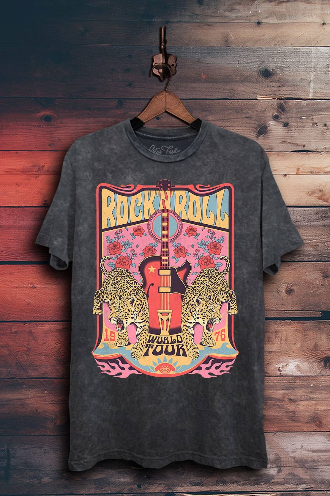 Rock Roll World Tour Leopard T-shirt