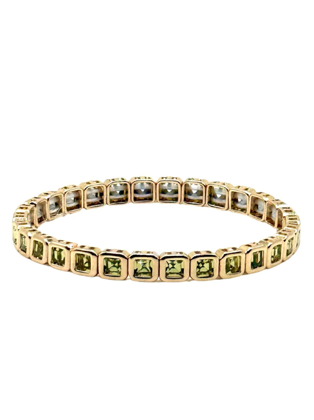 Lime Mini Square Gem Bracelet