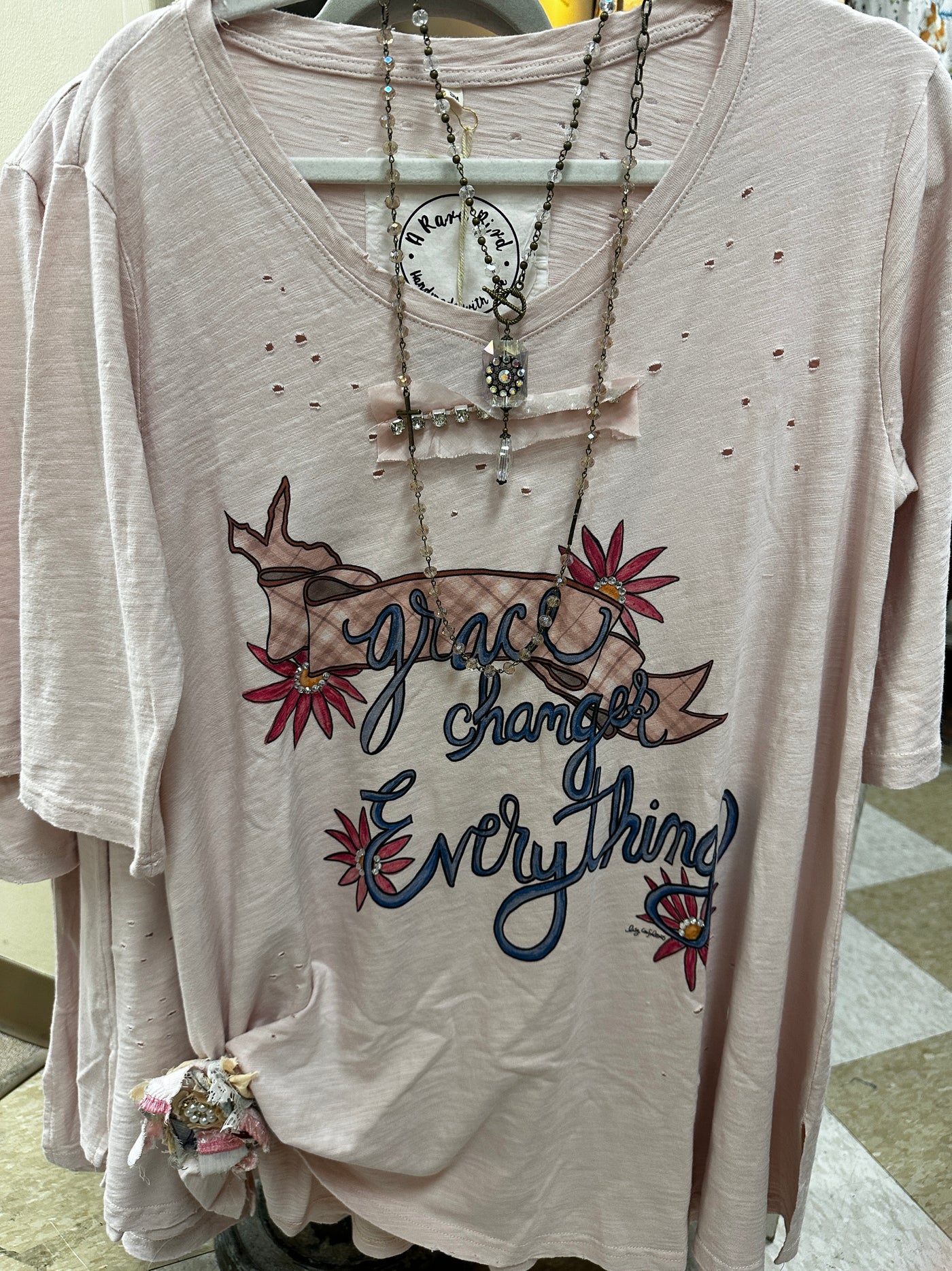 Grace Changes Everything Tattered Tee