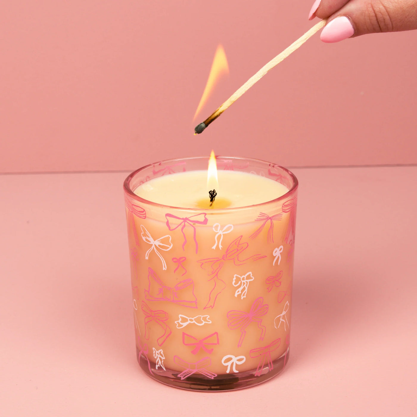 Sweet Grace Pink Bow Candle