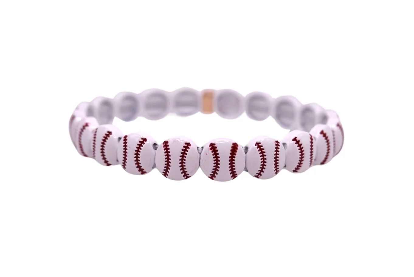 Red and White Baseball Bracelet