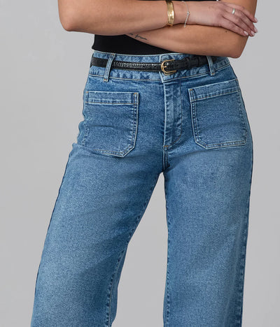 COLETTE High Rise Wide Leg Jeans