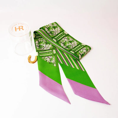 Chinoiserie Monkeys Green Twillionaire & Scarf Ring