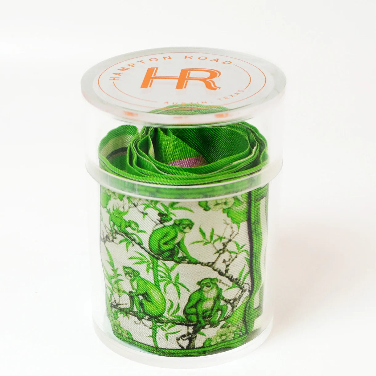 Chinoiserie Monkeys Green Twillionaire & Scarf Ring