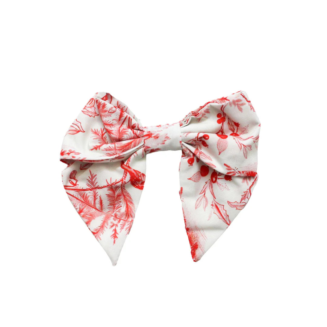 Classic Red Toile Bow