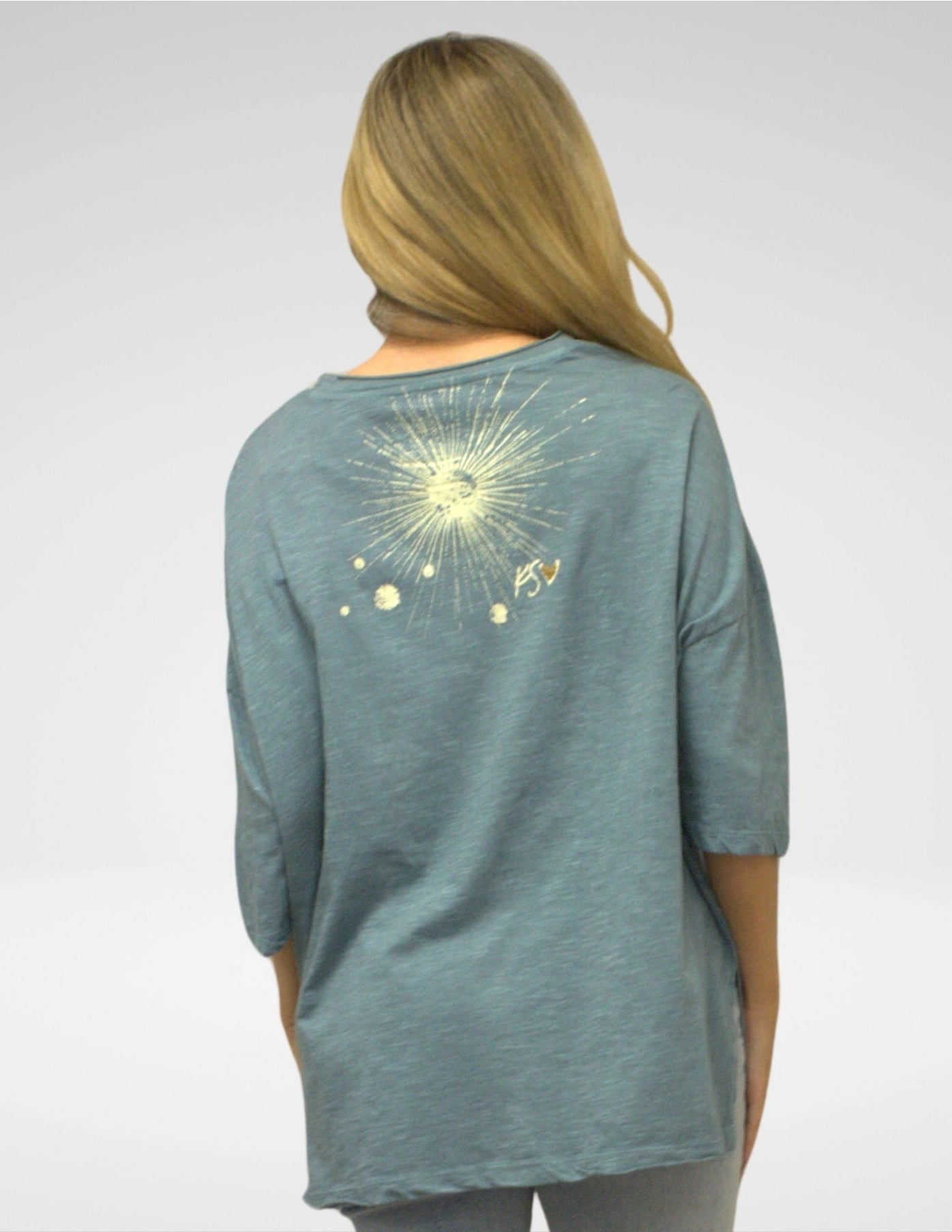 "To The Cosmos" Gunmetal Tunic Tee