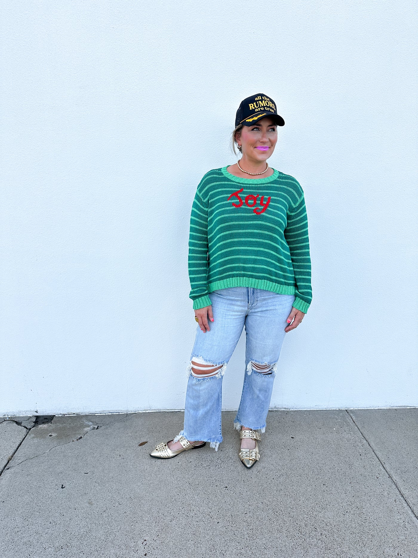 Joy Striped Crew Cotton Sweater