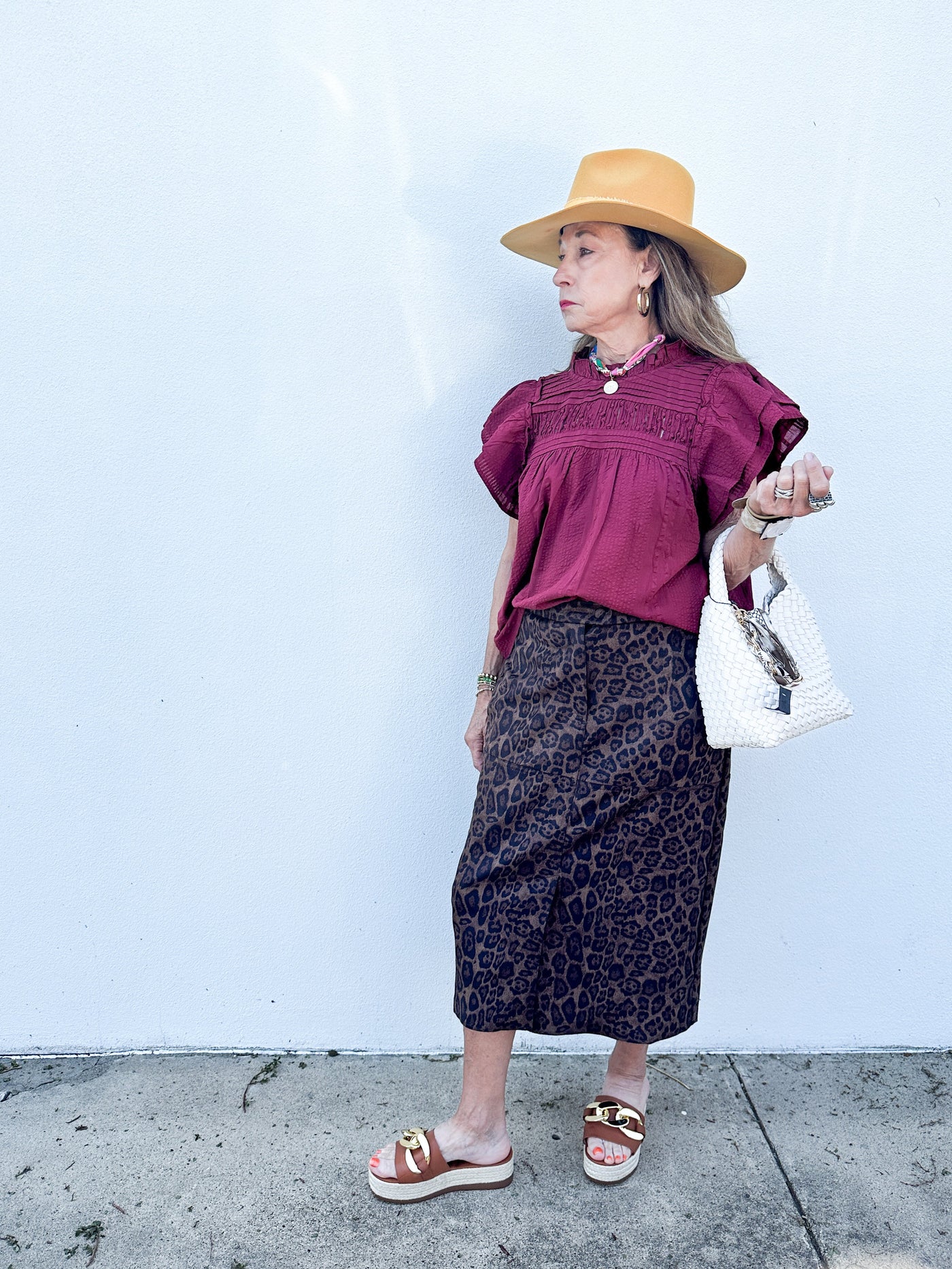 Cheetah Sude Skirt