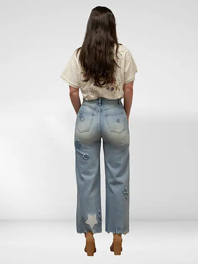 Fatima Star Patch Jeans