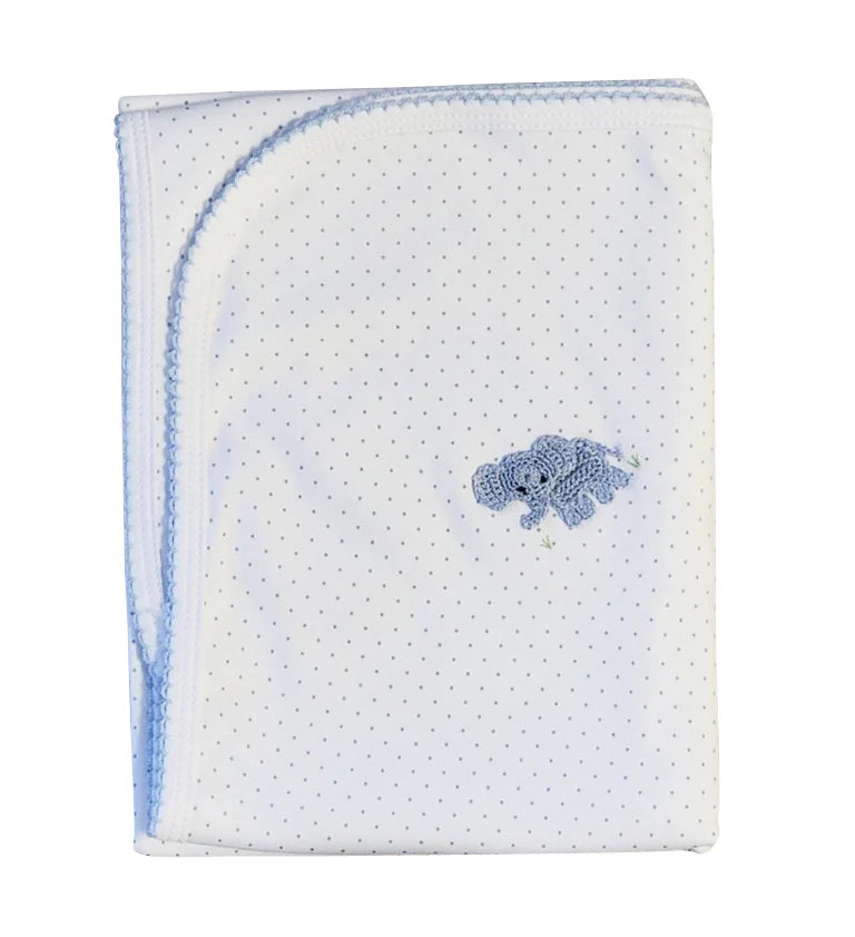 Baby Boy's "Elephant Collection" Pima Cotton Blanket