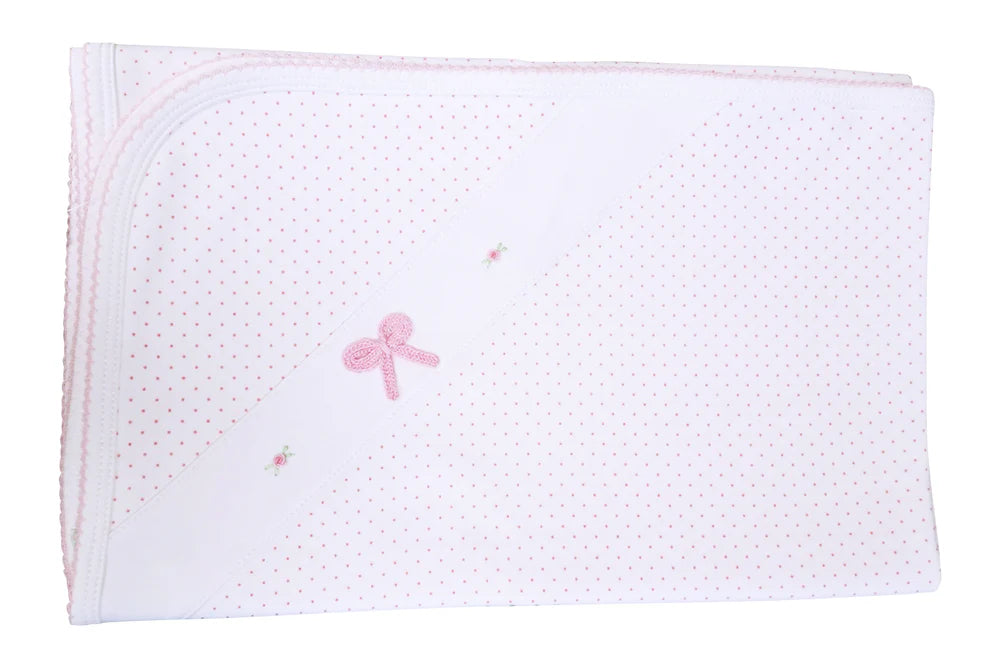 Baby Girl Bows Print Baby Girl's Blanket