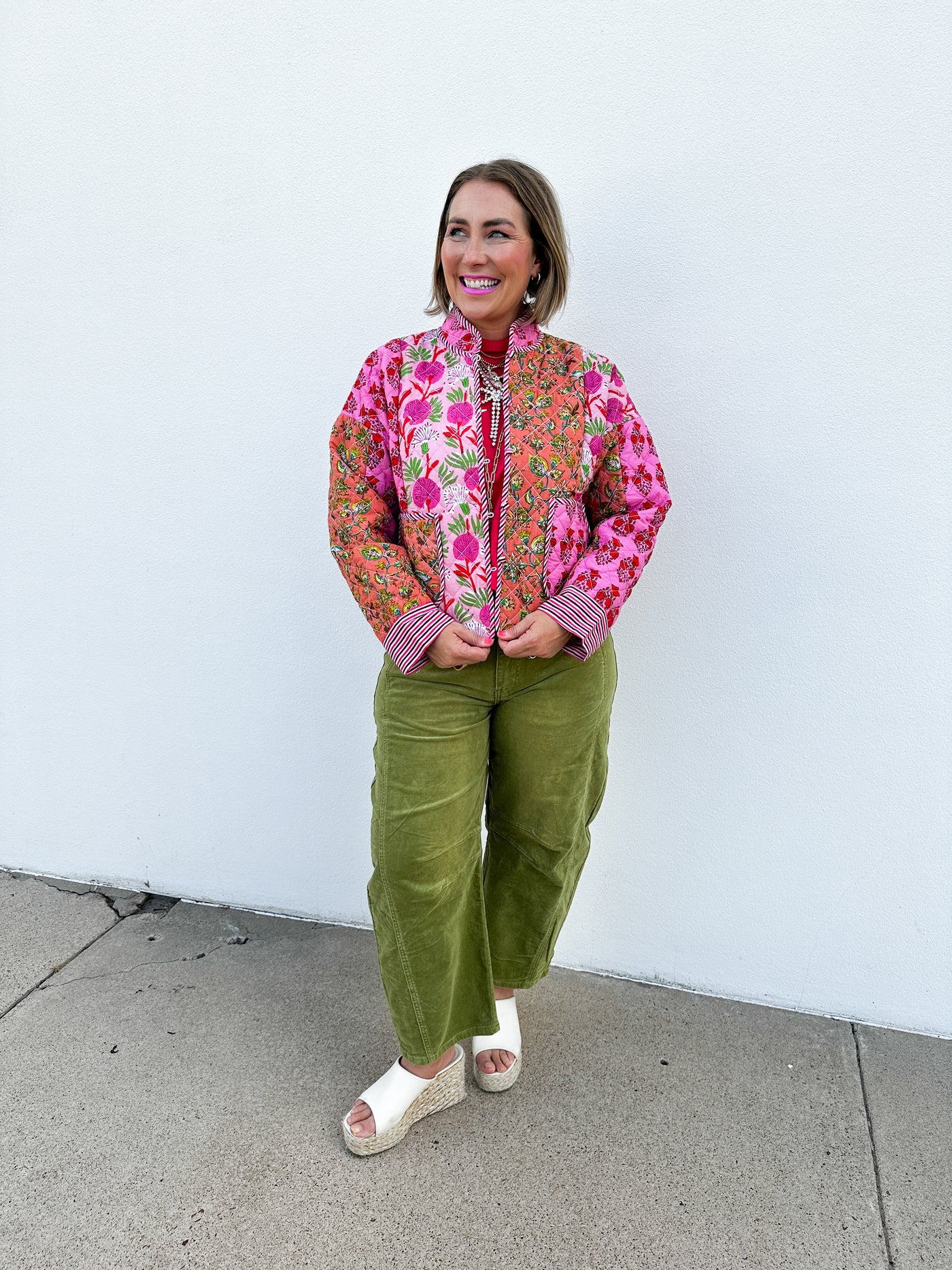 Cheetah Patchwork Quilted Jacket