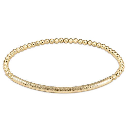 Enewton bliss bar textured 2.5mm bead bracelet - gold