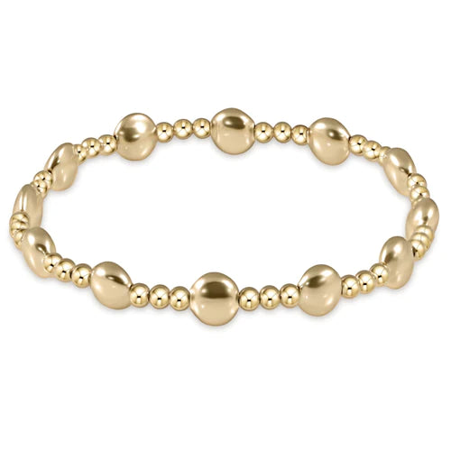 Enewton Honesty Gold Sincerity Pattern 6mm Bead Bracelet - Gold