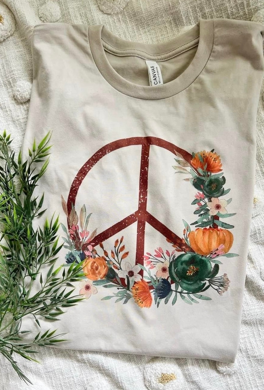 Peace Fall Floral T-shirt