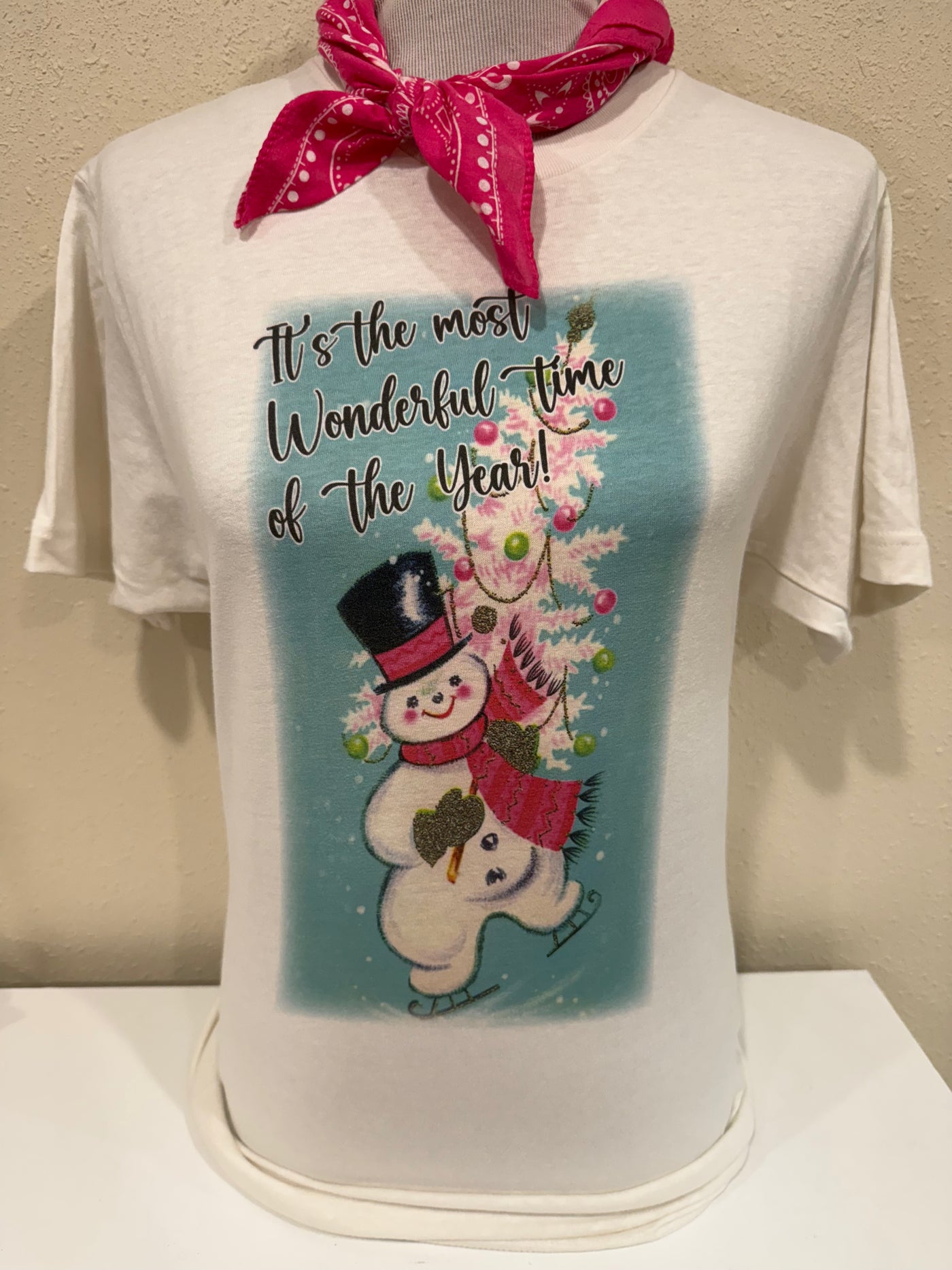 Snowman "Most Wonderful Time of the Year" Bling T-Shirt